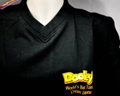 Dooleys Likör T-Shirt World best tasting V-Ausschnitt, schwarz Gr. L
