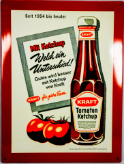 Original Kraft´s Tomaten Ketchup  Retro, Blechschild Werbeschild