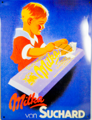 Milka chocolate, XXL 3D tin sign, 90s advertising sign NEW in original packaging