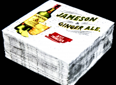 50 x Jameson Whisky Papier Servietten, Ginger Ale, 25 x 25cm