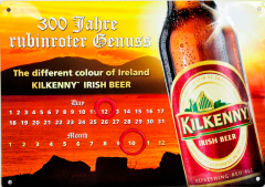 Kilkenny Bier Brauerei, Blechschild Werbeschild, Ewiger Kalender
