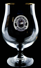 Flensburger Glas / Gläser, Bierglas, Schwenker, Kugelglas Lüttich Goldrand 0,4l