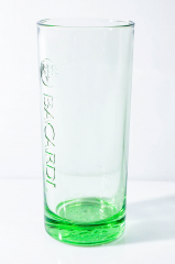 Bacardi Rum Mojito Glas / Gläser Longdrinkglas, Reliefglas, grüne Ausführung