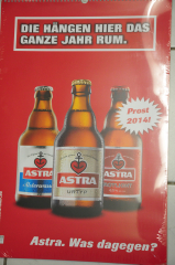 Astra beer wall calendar Die hängen.. 2014 St Pauli KIEZ Hamburg.