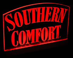 Southern Comfort, LED, Acryl Leuchtreklame, rot, Barbeleuchtung