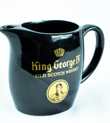 King George IX Scotch Whisky Pitcher, Wasser Karaffe, schwarz