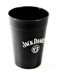 Jack Daniels Whisky, Kunststoffbecher, Festivalbecher, schwarz 0,3l