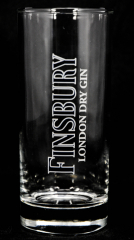Finsbury London Dry Gin, Glas / Gläser, Longdrinkglas, Schrift quer, 2cl / 4cl