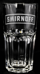 Smirnoff Vodka Longdrinkglas, Logo Halbmond, Cocktailglas, Glas, Gläser