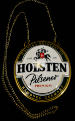 Holsten Pilsener Premium Bier Brauerei, Keramik Zapfhahnschild, Tresenschild