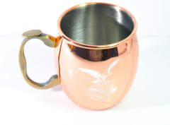 Fernet Branca Vodka Kupfer Becher Moskow Mule Cup Copper Mug, große Ausführung