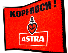 Astra beer doormat Kopf hoch, St.Pauli, Hamburg