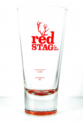 Jim Beam Red Stag Whiskey, Longdrinkglas, Glas / Gläser, Longdrink 2cl/4cl - ROT