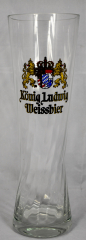 König Ludwig Bier Weissbier, XXL 1L Relief Bierglas, Reliefglas, Glas / Gläser