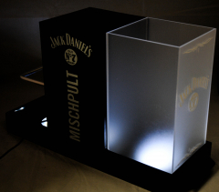 Jack Daniels Whisky, LED Mischpult Set, Eiswürfelbehälter, Flaschenleuchte