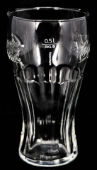 Coca Cola Glas / Gläser Konturglas 0,5l, Logo waagerecht