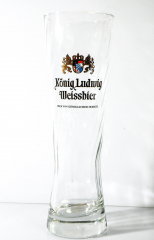 König Ludwig Glas / Gläser, Weizenbierglas, Weissbierglas mit Relief Schliff 0,3l