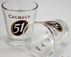 Cachaca 51 Rum, Kaffeeglas, Coffee Glas 2cl/4cl