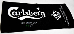 Carlsberg Bier Brauerei, Barhandtuch, Bartowel, schwarz, 25 x 50cm