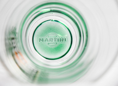 Martini Likör Glas / Gläser Tumbler Rocks 31 cl, großer Tumbler, grüner Boden
