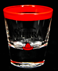 Sierra Tequila Shotglas, Stamper, Limited Edition, rot