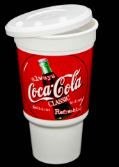 Coca Cola, USA, Trinkbecher mit Deckel, 1l original USA, to go!!