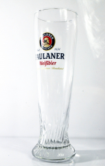 Paulaner Glas / Gläser, Relief Bierglas / Biergläser, Schönsee 0,5L, rot