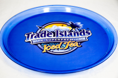 Trade Islands Ice Tea, Rundtablett, Serviertablett, blau, 37 cm