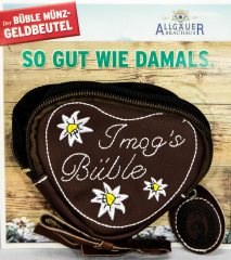 Allgäuer brewery, beer, purse, wallet Büble coin purse leather