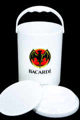 Bacardi Rum, mini ice cube container, bottle cooler, white version, 3 parts