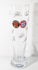 Paulaner wheat beer, glass / glasses wheat beer glass, beer glass, 0.5l FC Bayern Munich Offensive