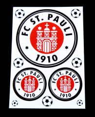 1. FC St. Pauli, Astra beer, sticker set of 3 FC St. Pauli 1910