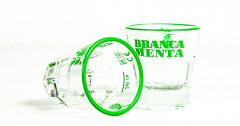 Fernet Branca Glass / Glasses Branca Menta Shot Glass in Relief Design, Green Edition