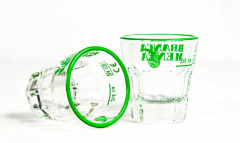 Fernet Branca Glas / Gläser Branca Menta Shotglas im Relief Design, Green Edition