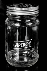 Aperol Spritz Likör, Cocktailglas mit Deckel, JAR GLAS Krug, Schraubverschluß