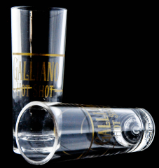 Galliano, Vodka, Acryl Shot Glas, lange goldene Ausführung