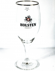 Holsten Pilsener, Glas / Gläser Pokalglas 0,4l, Silber-Platin Rand, Hamburg