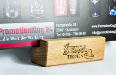 Sierra Tequila, Echtholz-Tischaufsteller, Speisekartenaufsteller
