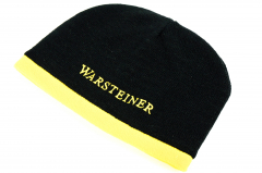 Warsteiner beer, fleece reversible hat, wool hat, hat, knitted hat Yellow/Black