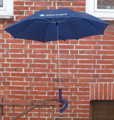 Paulaner wheat beer, beer garden umbrella, umbrella / parasol with attachment