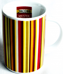 Jacobs Krönung Meisterröstung, Kaffebecher, Tasse, gestreift. Jubiläumsedition