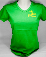 Canario Cachaca, T-Shirt, Girly, grün uni, V-Ausschnitt,CanaRio Gr. M