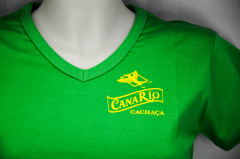 Canario Cachaca, T-Shirt, Girly, grün uni, V-Ausschnitt,CanaRio Gr. S