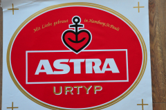 Astra Bier, XXXL Aufkleber Herzanker, Sticker, St.Pauli, Hamburg, Kiez
