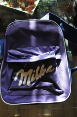 Milka Schokolade Rucksack.....mit etlichen Taschen und Reißverschluß