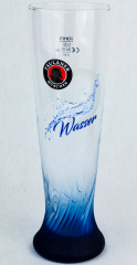 Paulaner Weissbier, Effekt Bierglas 0,5l Wasser blaue Sonderedition