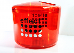 Effect Energy, Acryl 10l Eiswürfelbehälter, Eisbox, Flaschenkühler rote Ausführung, 3-teilig