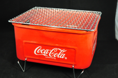 Coca Cola, Mini Voll Metall Holzkohlegrill zum Zusammenklappen, Orig. USA