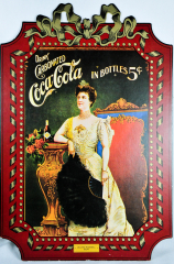 Coca Cola, Werbeschild, Pappschild Lillian Russel 1904