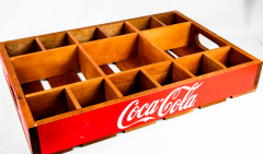 Coca Cola, Echtholz Tablett, Partybox, Echtholz Kiste, Vintage Ausführung